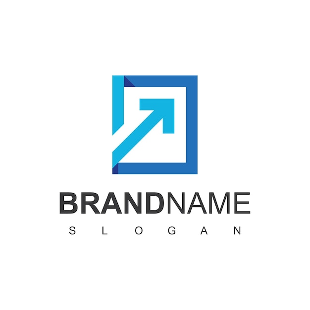 Icono de gráfico de crecimiento de logotipo de empresa comercial