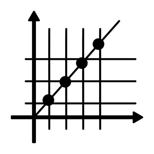 Ícono de gráfico de datos en estilo dibujado a mano