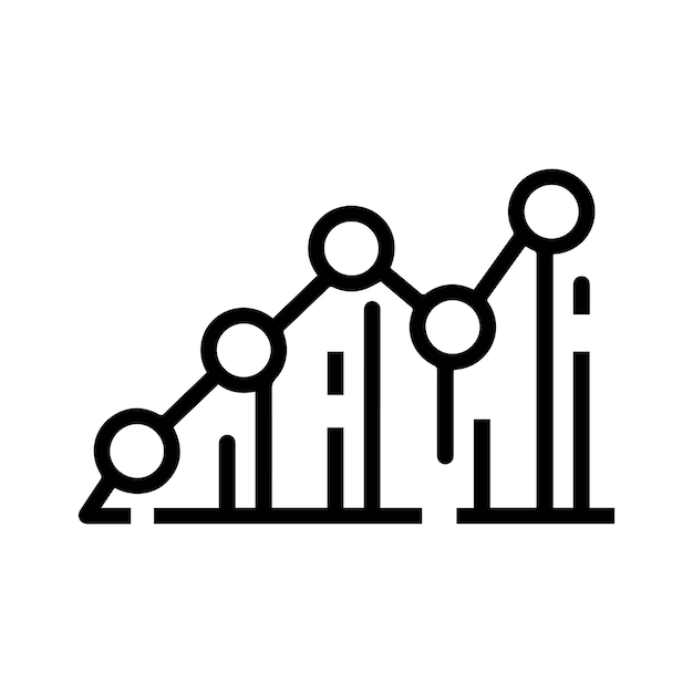 Icono de gráfico económico Diseño de aumento de negocios de dinero