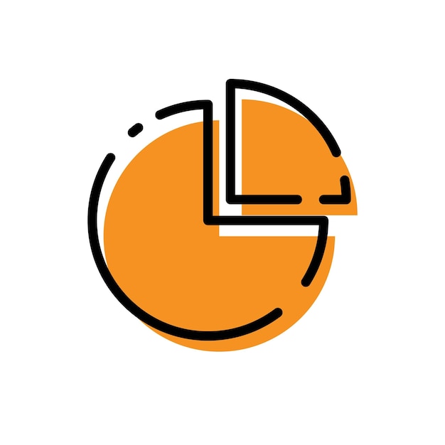 El icono del gráfico es un vector de estilo plano.