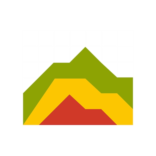 Icono de gráfico Ilustración plana del icono de vector de gráfico aislado sobre fondo blanco