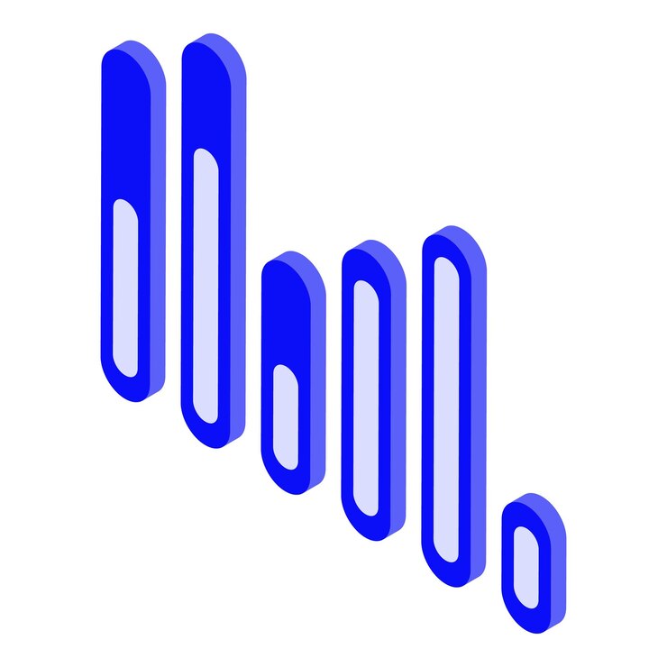 Vector icono de gráfico de información estadística isométrico de icono de vector de gráfico de información estadística para diseño web aislado sobre fondo blanco