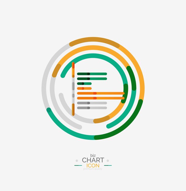 Icono de gráfico de línea