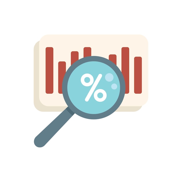 Icono de gráfico de mercado de portátiles vector plano Segmento objetivo Participación empresarial