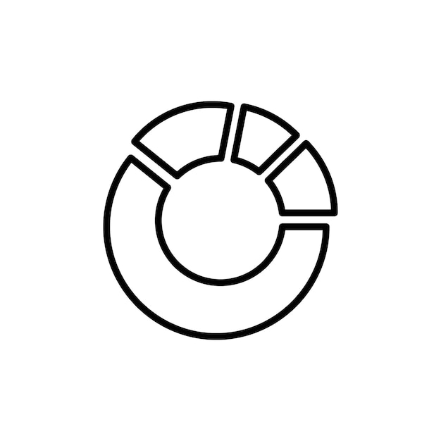 El icono del gráfico de pie es perfecto para la visualización y el análisis de datos