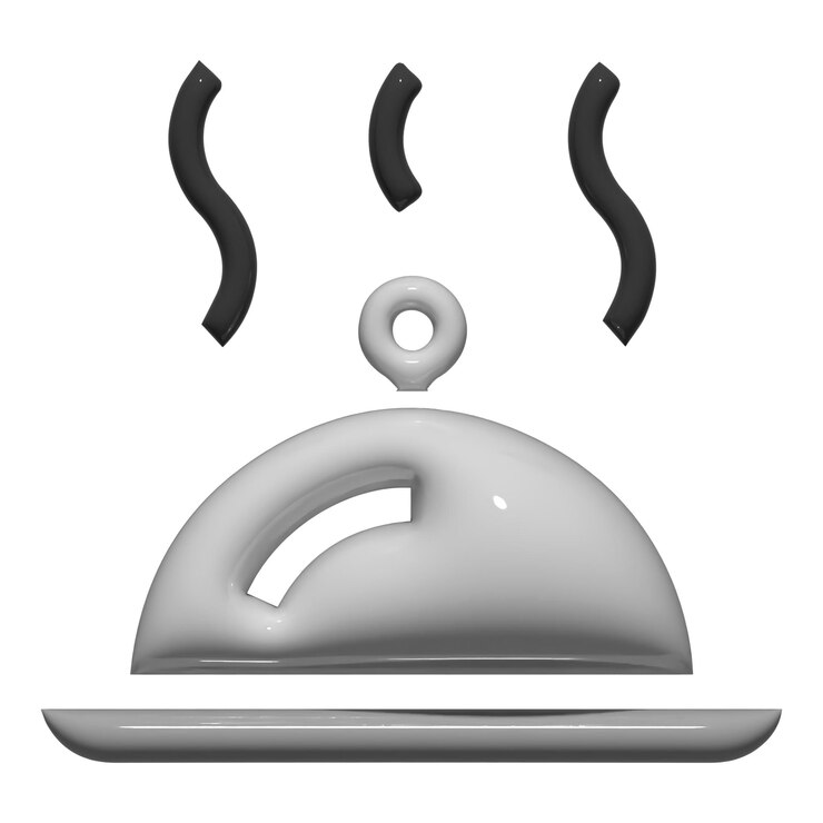 Icono gráfico de presentación elegante de las comidas