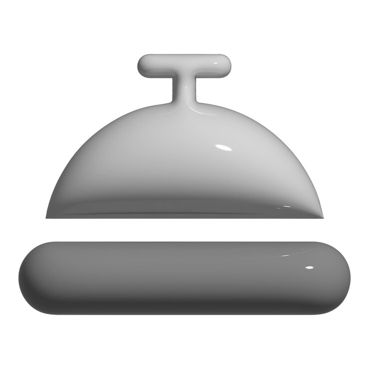 Icono gráfico de presentación elegante de las comidas