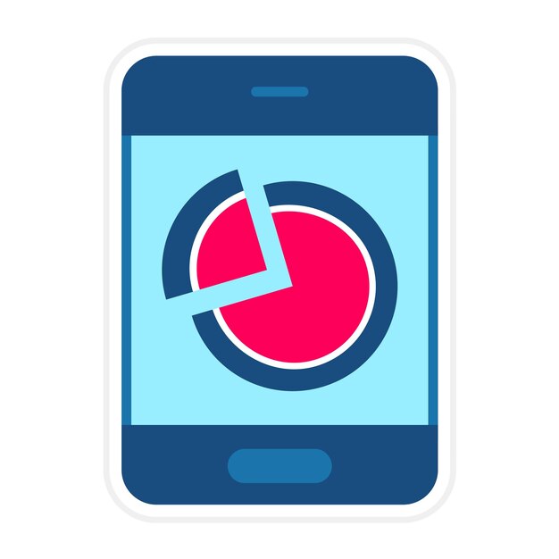 El icono del gráfico vectorial de pie se puede usar para el conjunto de iconos de infografías