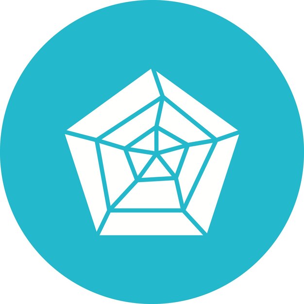 El icono del gráfico vectorial de radar se puede utilizar para el conjunto de iconos de infografías