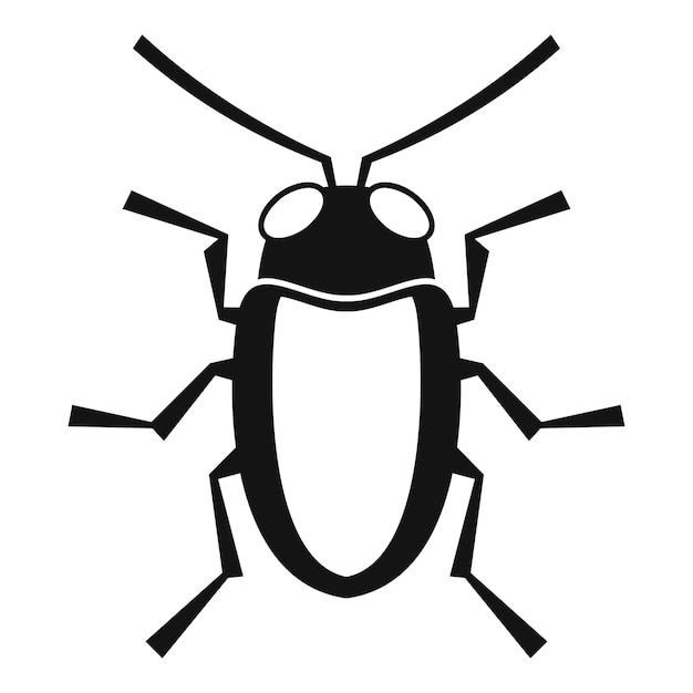 Icono de grammoptera del escarabajo de cuernos largos Ilustración sencilla del icono vectorial de grammottera del escaravana de cueros largos para la web