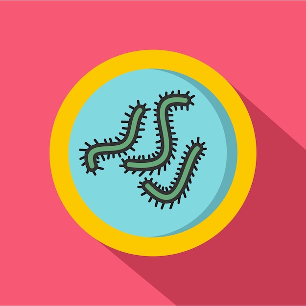 Icono de una gran cantidad de bacterias Ilustración plana de un gran número de bacterias Icono vectorial para la web