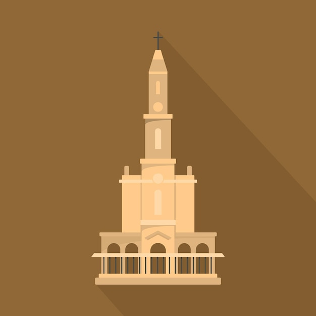 Icono de gran castillo Ilustración plana del icono de vector de gran castillo para web