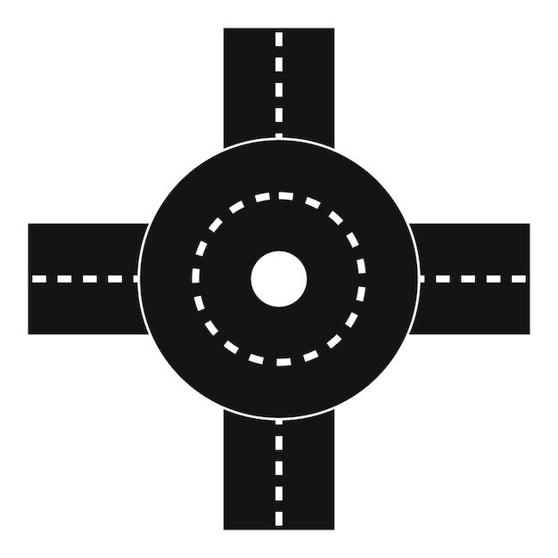 Vector icono de gran cruce de carreteras ilustración simple del icono vectorial de gran cruz de carreteras para la web