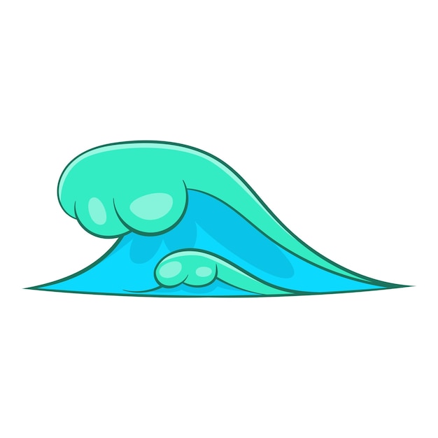 Icono de grandes olas marinas Ilustración de dibujos animados de grandes ondas marinas Icono vectorial para la web
