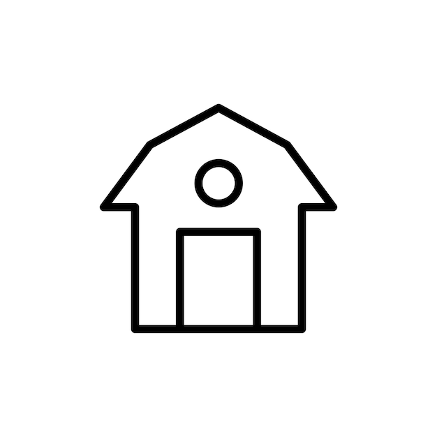 Icono de la granja aislado sobre fondo blanco