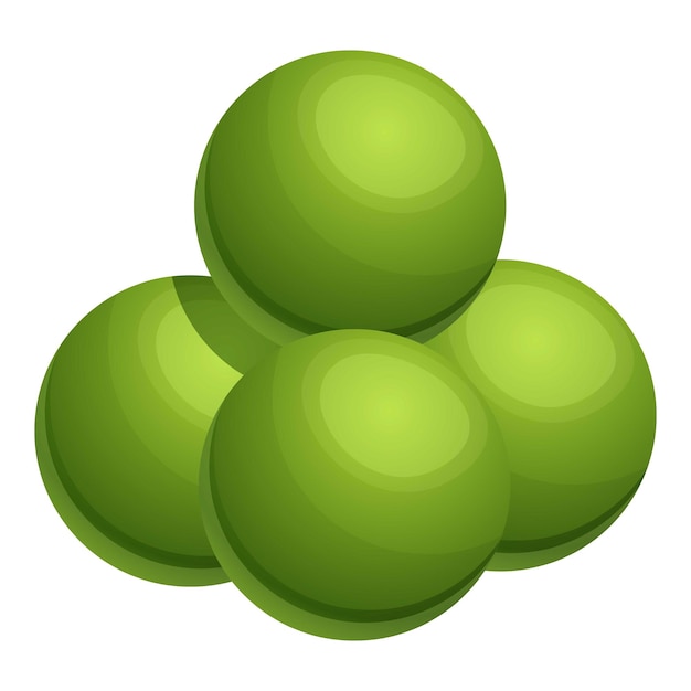 Icono de grano de guisantes Caricatura de icono de vector de grano de guisantes para diseño web aislado sobre fondo blanco