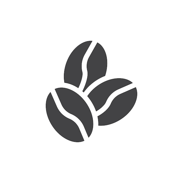 Ícono de granos de café Símbolo plano de línea delgada simple