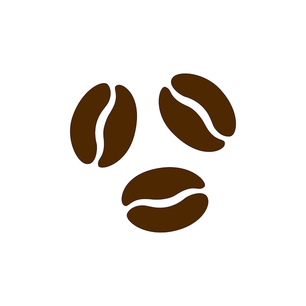 Icono de granos de café vectorial Ilustración vectorial aislada sobre fondo blanco