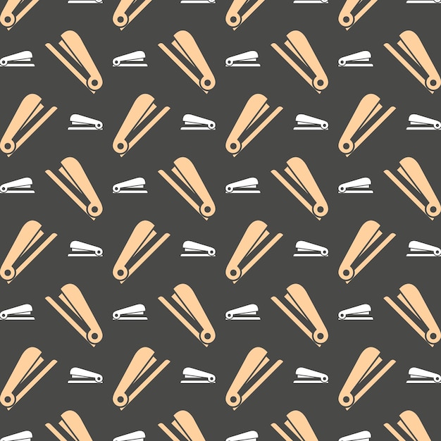 Icono de grapador elegante lujo de moda patrón repetitivo ilustración vectorial