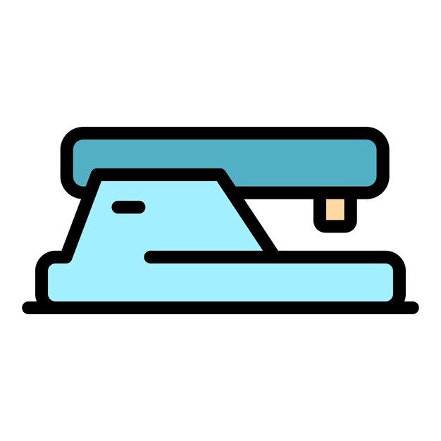 Icono de grapadora de oficina Contorno icono de vector de grapadora de oficina color plano aislado