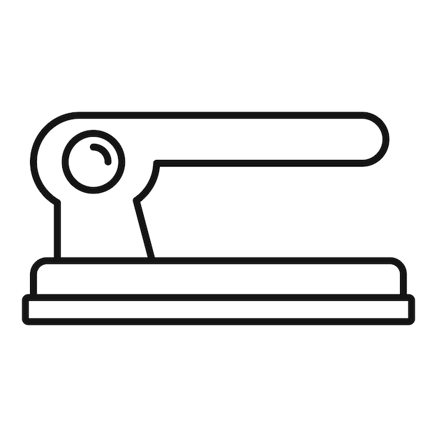Icono de grapadora perforadora Icono de vector de grapadora perforadora de contorno para diseño web aislado en fondo blanco
