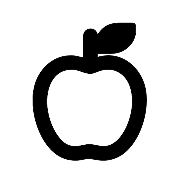 icono de gravedad pictograma de manzana