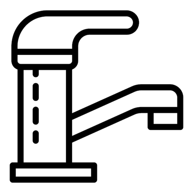 Icono de grifo de agua cerrado Contorno icono de vector de grifo de agua cerrado para diseño web aislado sobre fondo blanco
