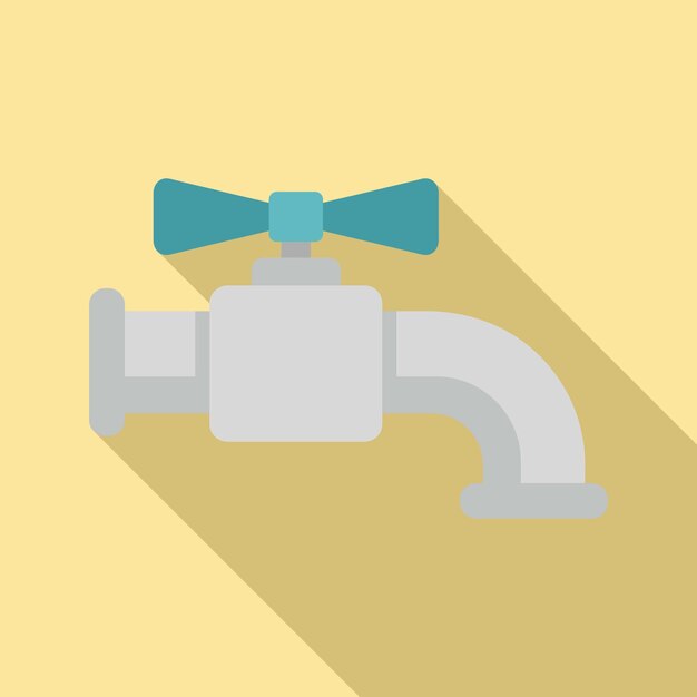 Icono de grifo de agua Ilustración plana del icono de vector de grifo de agua para diseño web