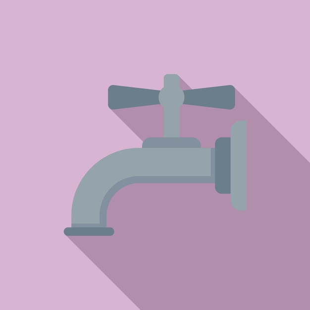 Vector icono de grifo de agua ilustración plana del icono de vector de grifo de agua para diseño web