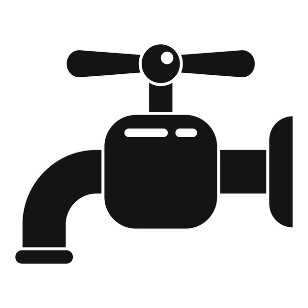 Icono de grifo de agua Ilustración simple del icono de vector de grifo de agua para diseño web aislado sobre fondo blanco