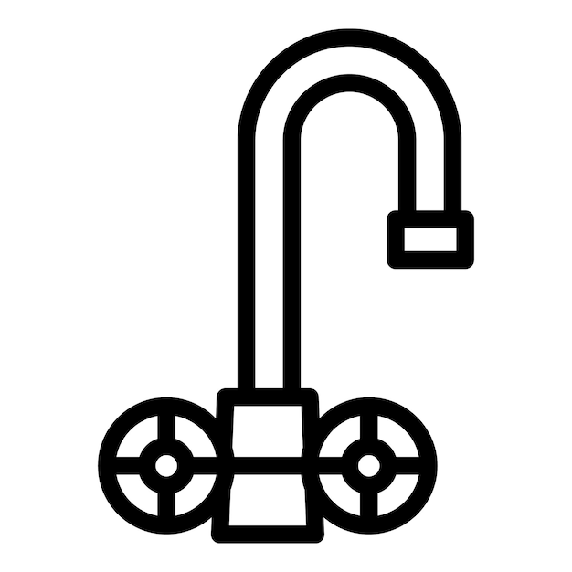 Icono de grifo clásico Contorno de icono de vector de grifo clásico para diseño web aislado sobre fondo blanco