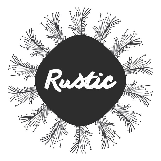Icono gris de plumas rústicas