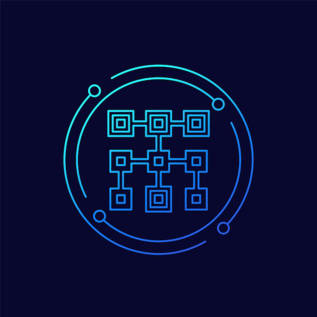 icono de grupo en diseño lineal