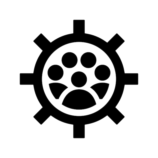 Icono de grupo de expertos Diseño vectorial negro