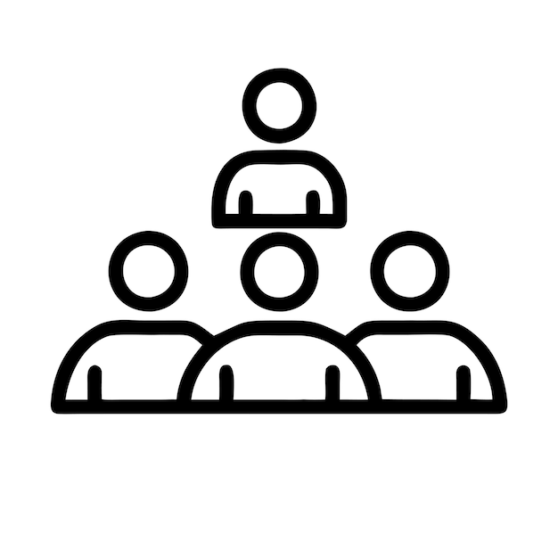Icono de grupo plano Ilustración de capa vectorial transparente PNG