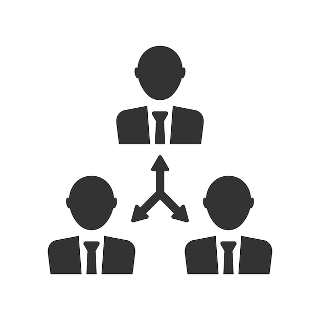 Ícono de grupo de trabajo en equipo