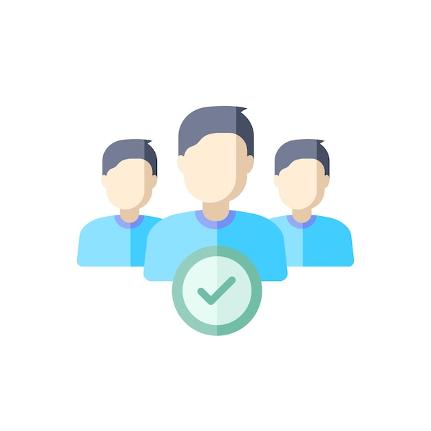 icono de grupo de usuario en diseño plano