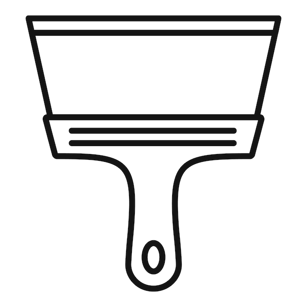 Icono de guante de espátula Contorno de icono de vector de guante de espátula para diseño web aislado en fondo blanco