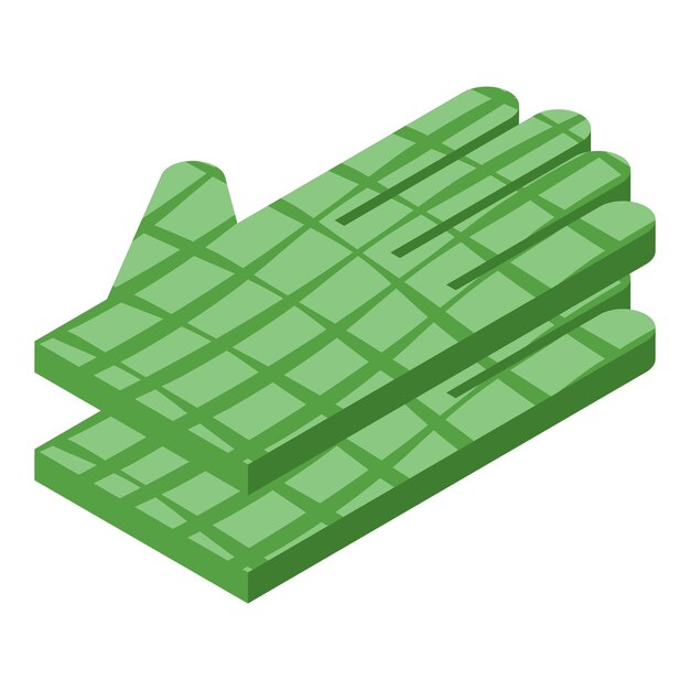 Icono de guantes de cocodrilo Isométrico de icono de vector de guantes de cocodrilo para diseño web aislado sobre fondo blanco