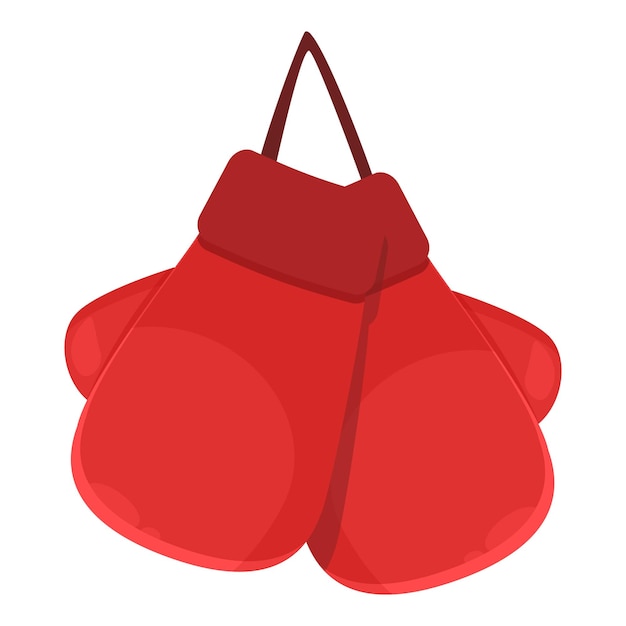 Icono de guantes deportivos vector de dibujos animados Campeón de boxeo Premio Arena
