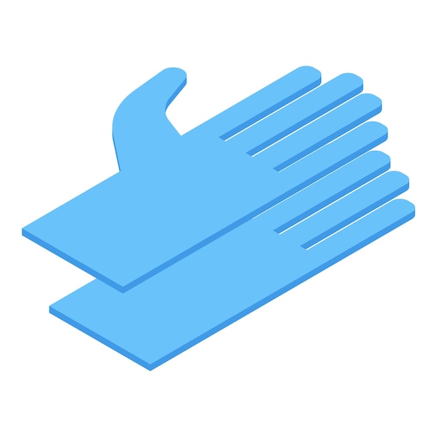 Icono de guantes de desinfección Isométrico de icono de vector de guantes de desinfección para diseño web aislado sobre fondo blanco