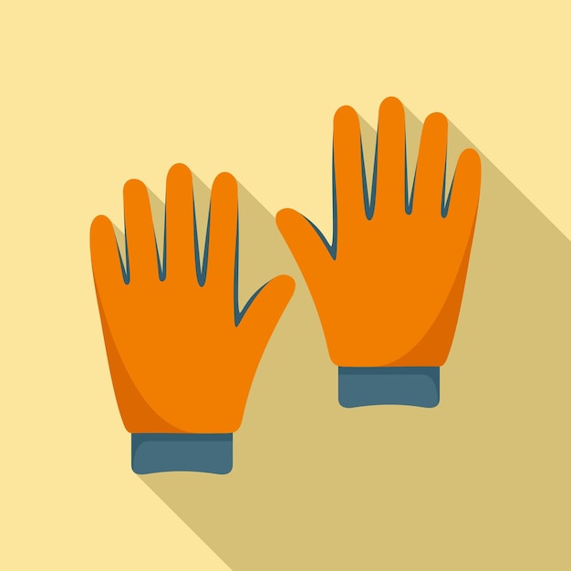 Icono de guantes de escalador industrial Ilustración plana de icono de vector de guantes de escalador industrial para diseño web