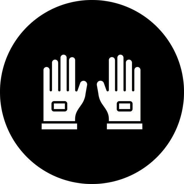 El icono de los guantes de goma