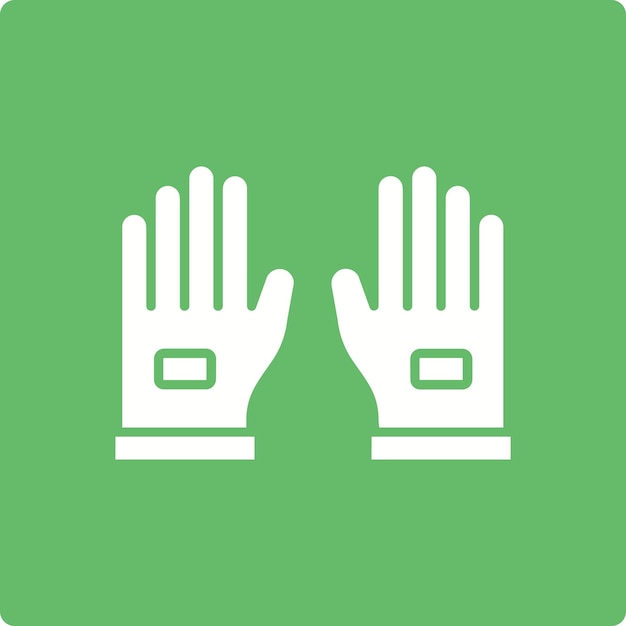 El icono de los guantes de goma