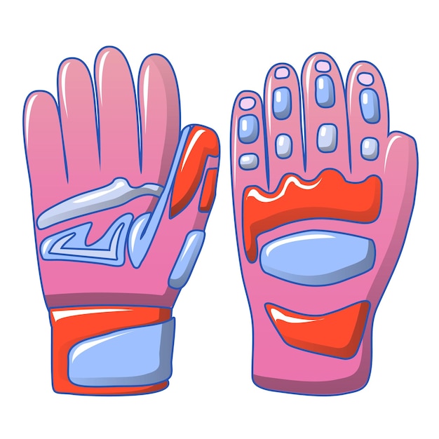 Vector icono de guantes de invierno de esquí caricatura de icono de vector de guantes de invierno de esquí para diseño web aislado sobre fondo blanco