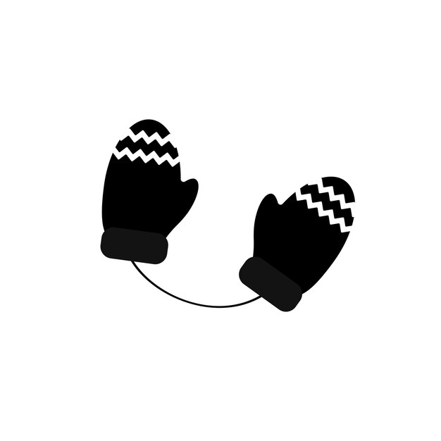Icono de guantes de invierno Símbolo aislado de Navidad Xmas plantilla de diseño gráfico Ilustración vectorial