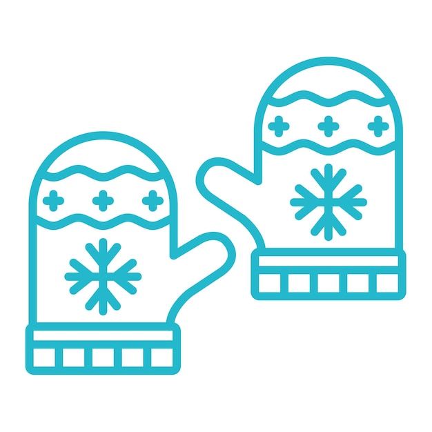 El icono de los guantes de invierno
