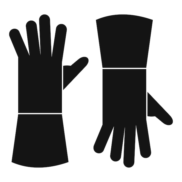 Icono de guantes de jardín Ilustración sencilla de guants de jardín Icono vectorial para diseño web aislado sobre fondo blanco