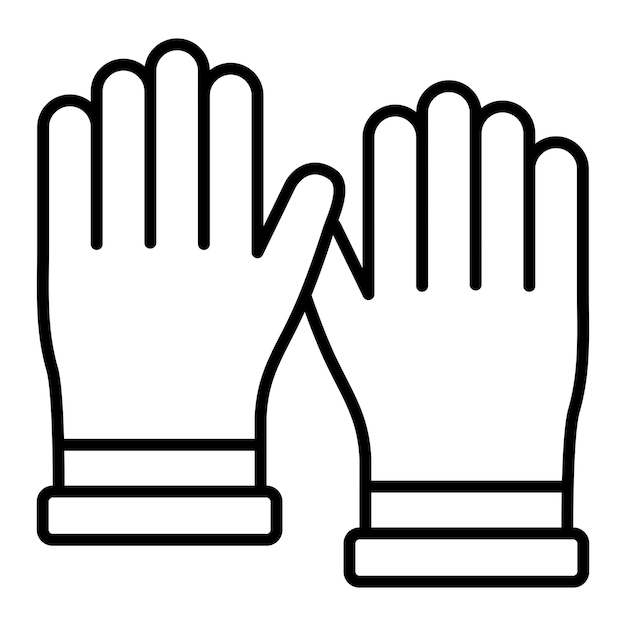 Vector icono de los guantes de limpieza