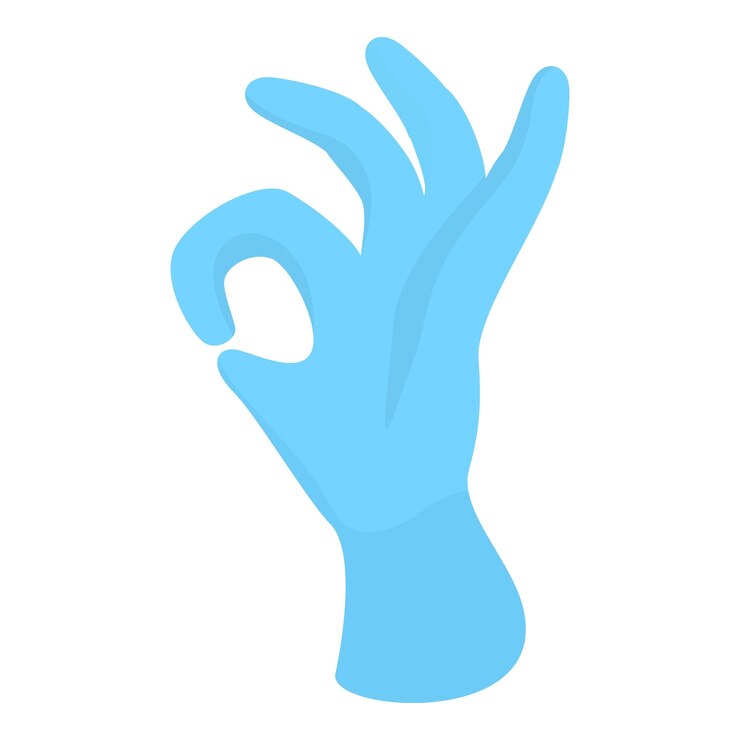 Vector icono de guantes médicos de goma icono vectorial de guantes sanitarios de goma para el diseño web aislado sobre un fondo blanco